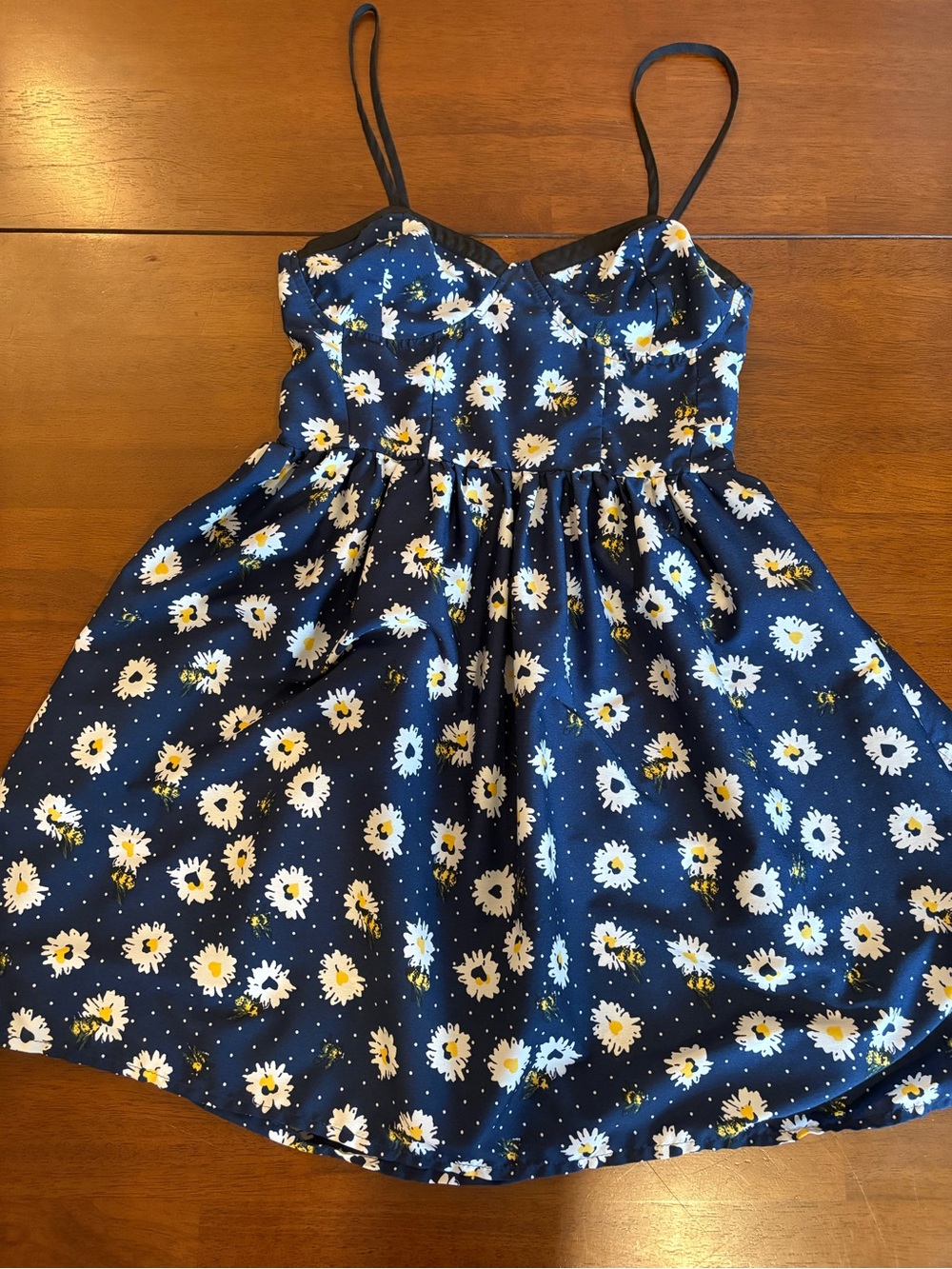 dELiA*s Navy Floral Spaghetti Strap Dress